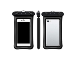 Funda protectora impermeable para teléfonos móviles de hasta 6 pulgadas con cordón.