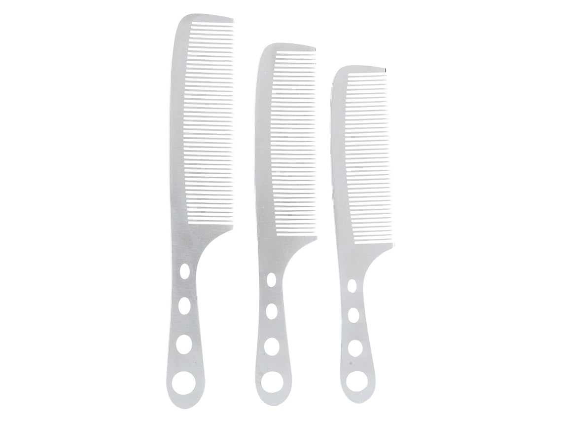 3pcs Peine Profesional Para Barberos Hombre Herramienta De Estilo De Cabello Portátil Para Peluquería