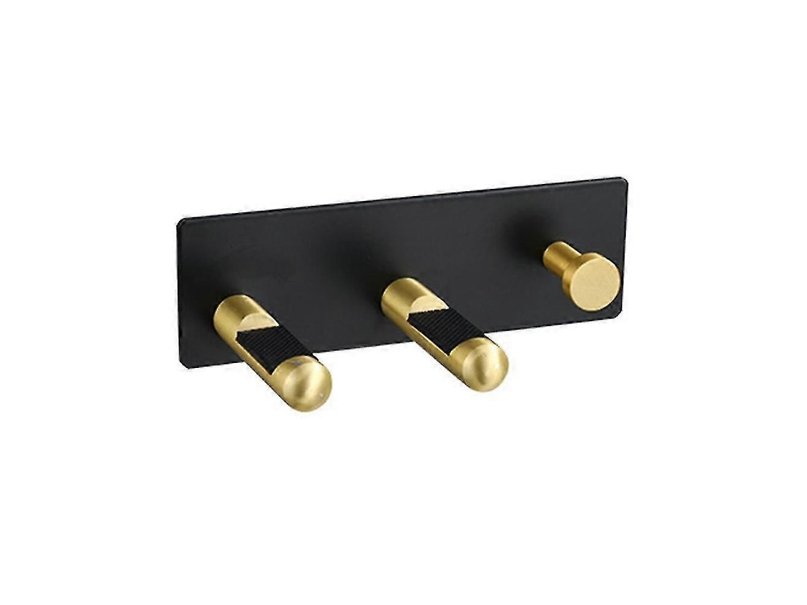 Soporte de pared para secador de pelo, no requiere taladrar, secadores de pelo para baño GOKOCO (negro)