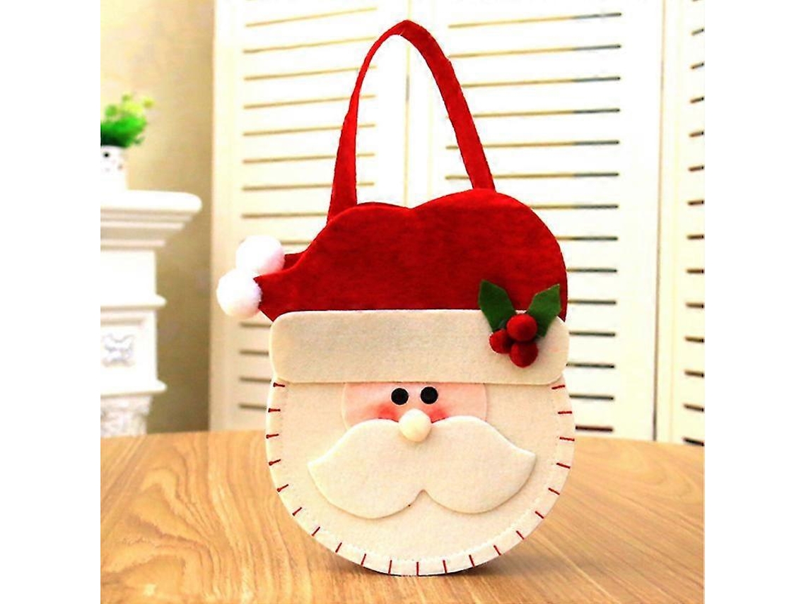 Bolsa navideña con Papá Noel, muñeco de nieve y reno, bolsa de dulces, bolsa de regalo navideña Hengjian