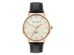 Reloj De Pulsera Unisex Con Movimiento De Cuarzo, Esfera Redonda Y Correa Informal De Pu.