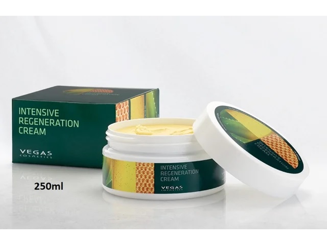 Crema Regeneradora Intensiva 250ml con cera de abejas, aceite de oliva virgen y aloe vera para cuerpo, rostro, manos, pies, tatuajes VEGAS