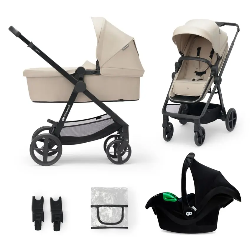 Cochecito De Bebé Multifuncional 3 En1 Kinderkraft Newly + Mink Pro (beige)