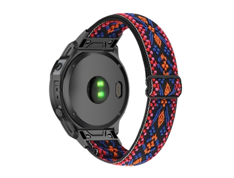 Correa de nailon elástico con herramienta para Garmin Fenix 7X/Fenix 3/Descent MK1 - rosa/naranja