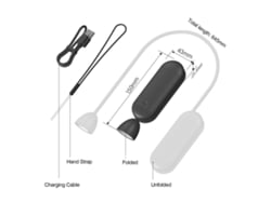 Lámpara de lectura LED BJ con cuello plegable, 3 niveles de brillo (blanco/amarillo/cálido/frío), batería de 1800 mAh.