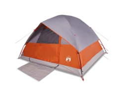 Tienda familiar con cúpula para 6 personas VIDAXL impermeable naranja