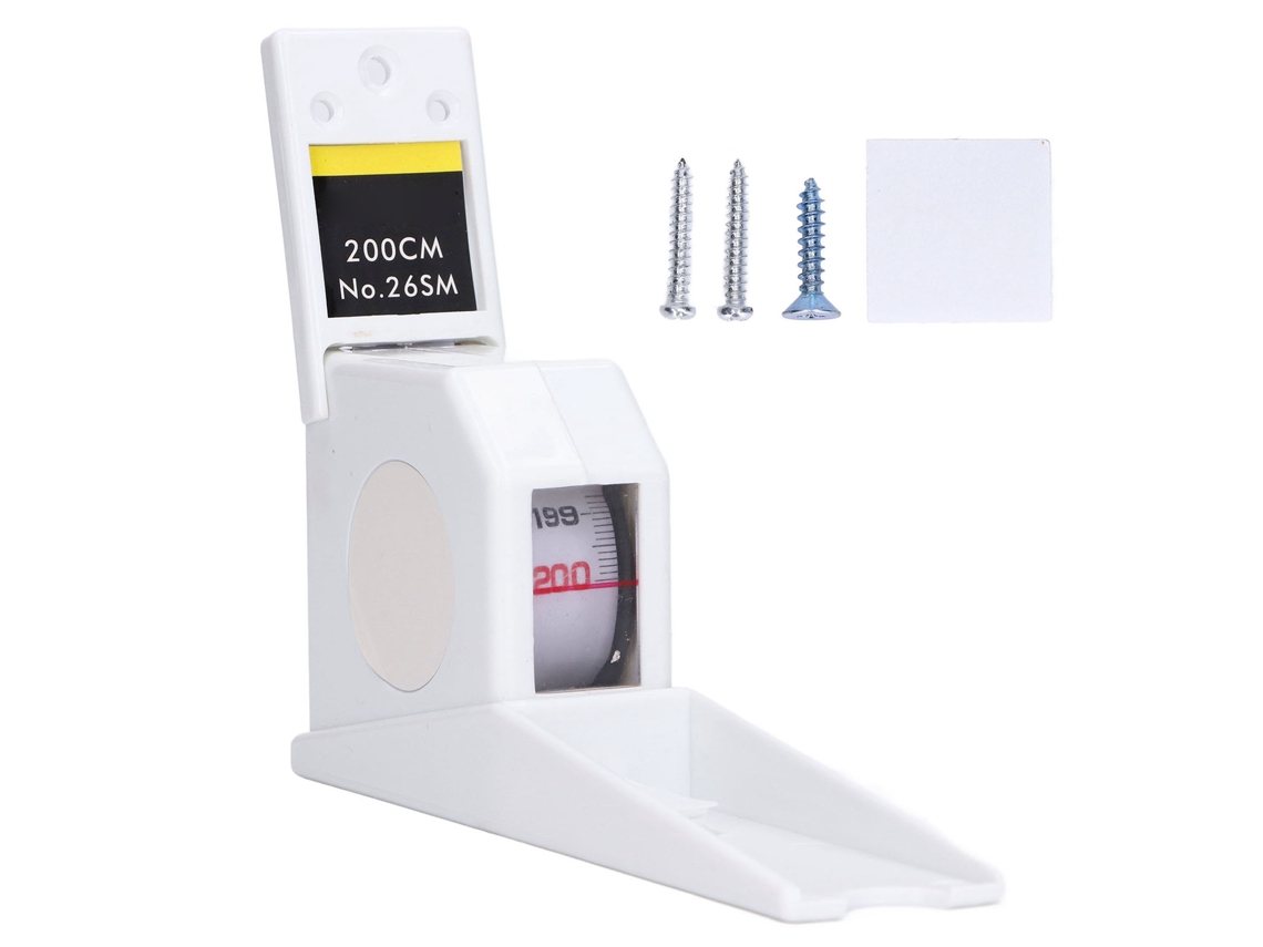 Regla De Medición De Altura De 200 Cm, Para Montaje En Pared, Retráctil, Blanca.