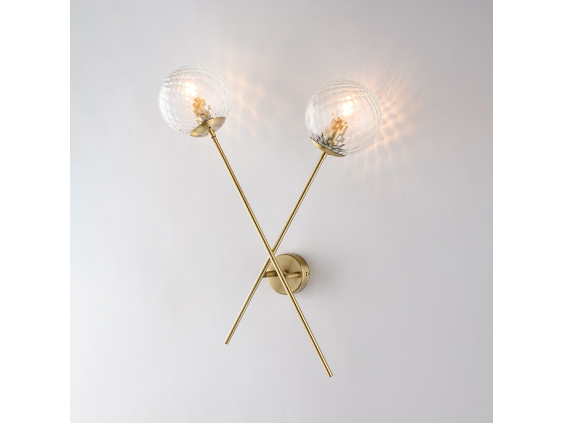 Demetra - Aplique De Hierro Bronce Cepillado 2 Luces .33 - P.18 - Bl279-ap2-brz