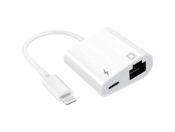 Adaptador Lightning A Ethernet Con Puerto De Carga, 2 En 1, Compatible Con Iphone Y Ipad Con Ios 10-15.