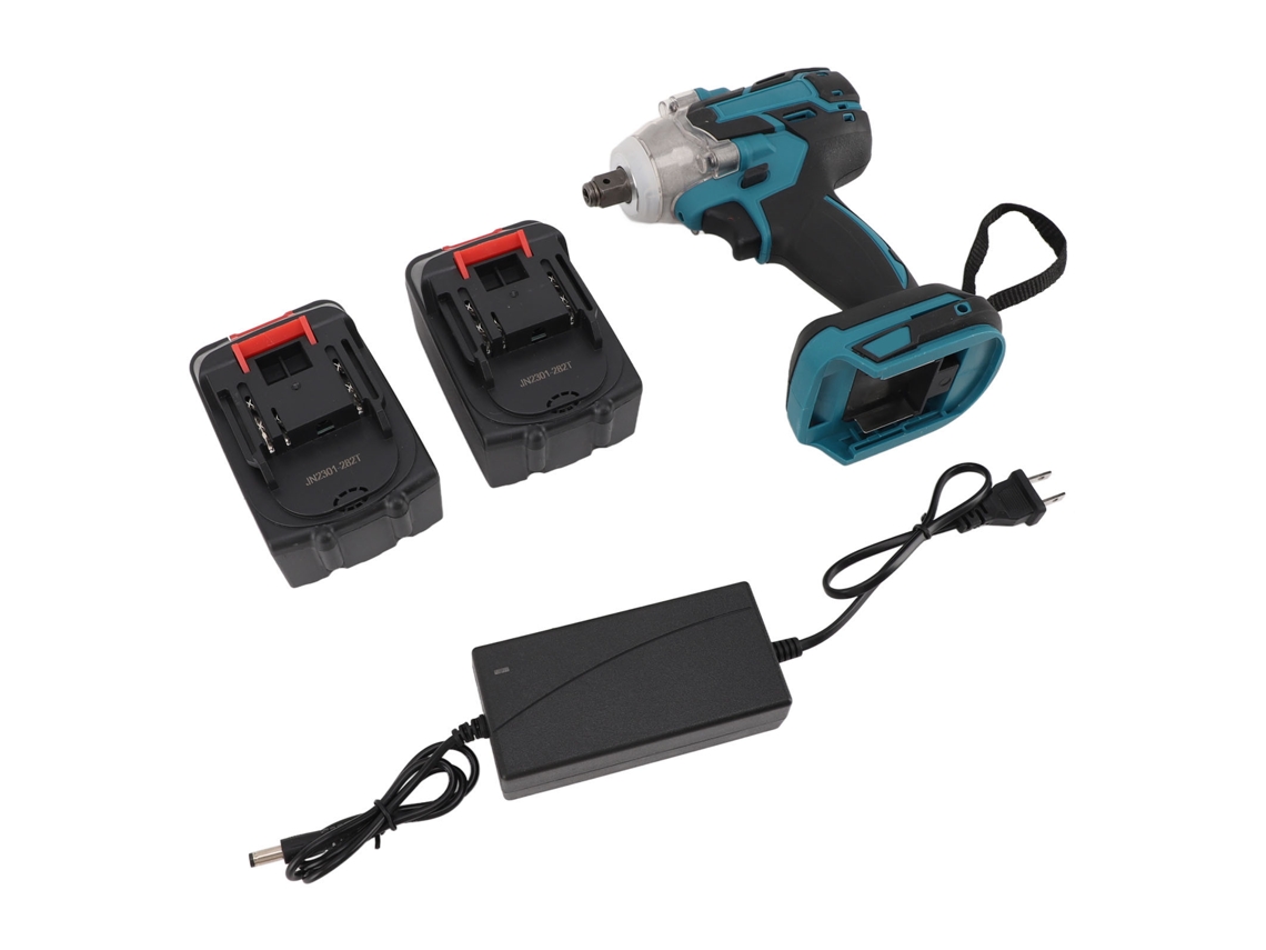 Llave de impacto inalámbrica de 320 Nm con 2 baterías de 10000 mAh.