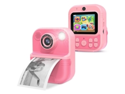 (rosa) Impresora Fotográfica Y Grabadora De Video Con Pantalla De 2,4 Pulgadas, Cámara Multifuncional De Doble Lente Para Niños