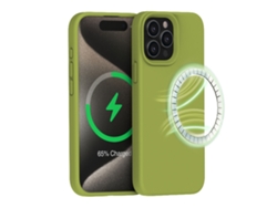 (amarillo Verdoso (magnético), Iphone 14 Pro Max) Funda Para Iphone, Silicona Líquida, Magnética.