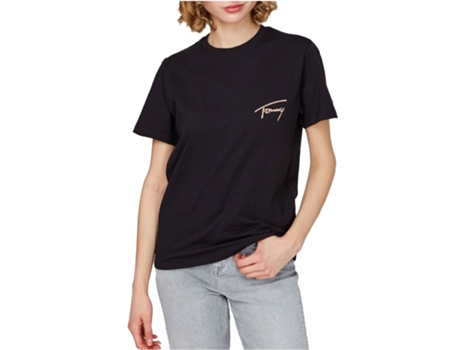 Camisetas TOMMY JEANS Mujer Algodón Reciclado (S - Negro)