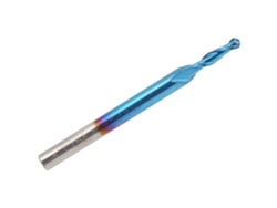 Broca De Fresado Espiral Con Punta Esférica, 2 Hojas, Recubrimiento Nano-blue, Herramienta Cnc