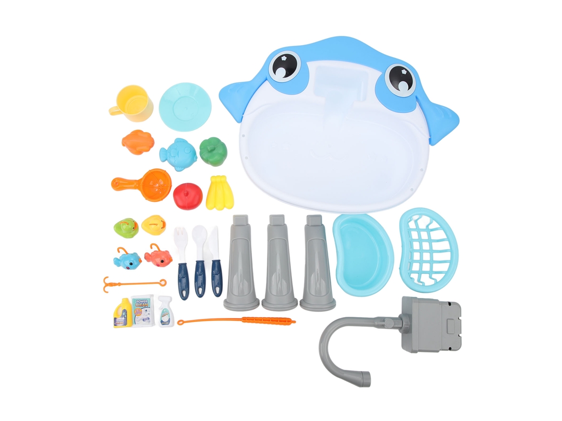 Conjunto De Brinquedo De Pesca Com Circulação De Água Mesa Peixe Brincadeira Crianças