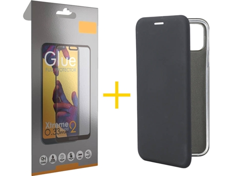 Kit Funda + Protector de Pantalla Apple iPhone 7 Plus / 8 Plus SKYHE Flip Cover 2376 Negro