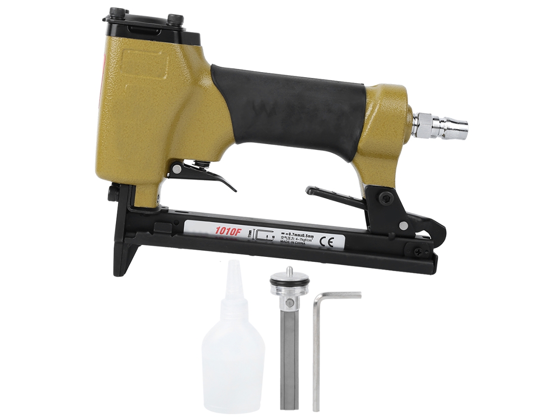 Pistola Neumática 1010f Mini Clavadora de Aire para Carpintería y Molduras Interiores 4-7 kgf/
