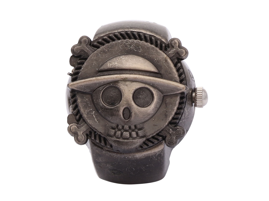 Reloj Unisex Negro De Cuarzo Con Anillo Abatible Para Estudiantes.