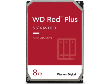 Disco Interno HDD WESTERN DIGITAL WD Red (8000 GB - SATA III - 210 MB/s)