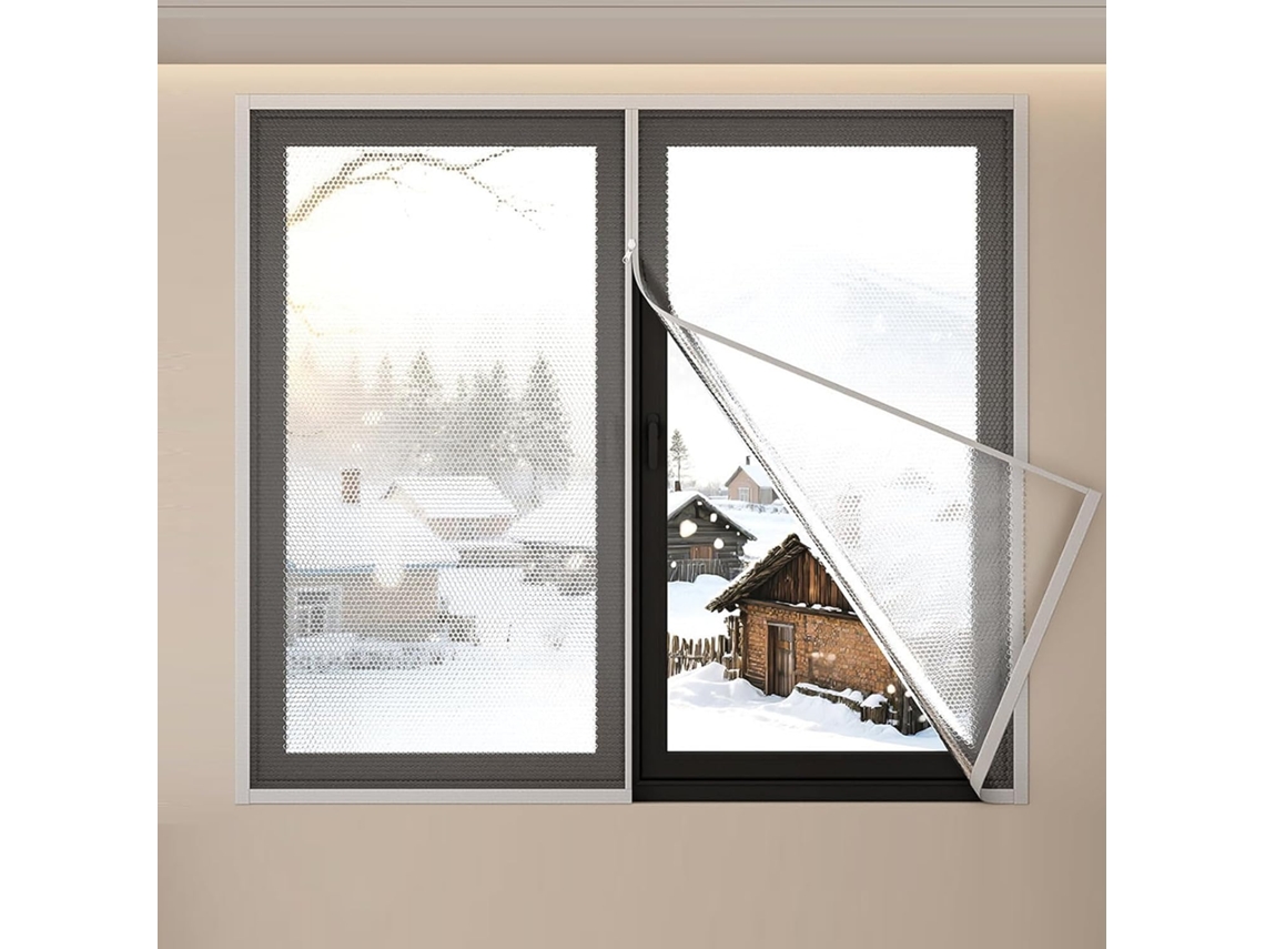 Kits De Aislamiento Reutilizables Para Ventanas, Lámina Aislante Ventanas Contra El Frío Y Calor, Térmica F...