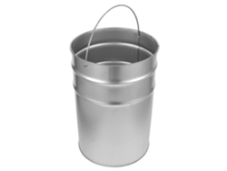 Cubo De Basura De Metal Galvanizado, Contenedor Para Exteriores, Cubo De Almacenamiento Multiusos