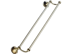 Toallero De Pared Diseño Moderno Y En Latón Chapado En Oro, 55 Cm, Doble Cara, Resistente Al