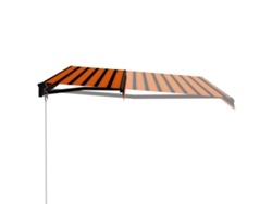 Maison Exclusive - Toldo Manual Retráctil Naranja Y Marrón 450x300 Cm