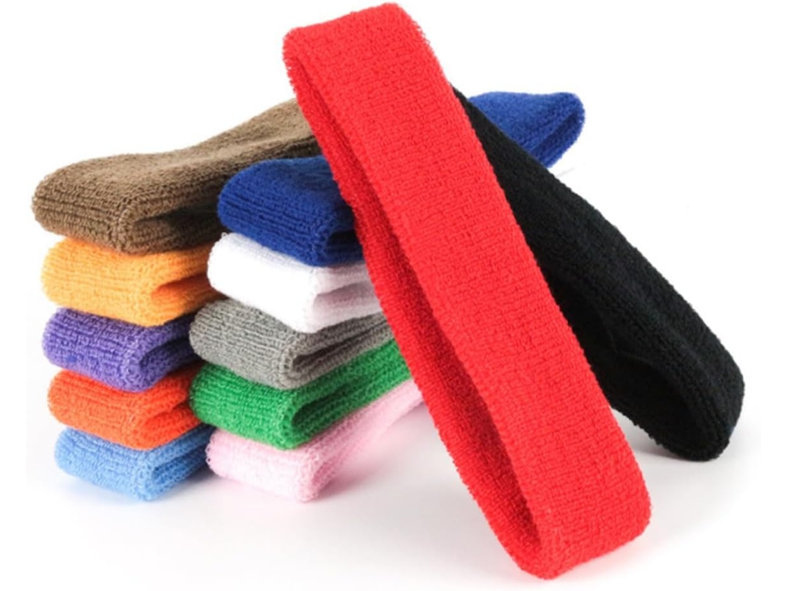 Diadema Deportiva Elástica Y Antideslizante De 12 Piezas Para Yoga Y Running, Absorbente.