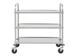 Carrito de cocina de 3 niveles, 95x45x83,5 cm, acero inoxidable
