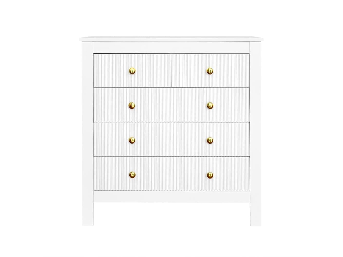 Aparadorcómoda Con 4 Cajones - Tableros De Partículas - Blanco