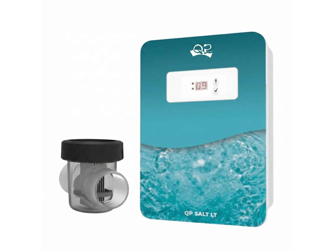 Electrolisis salina Qp Salt Lt Lite 8-20 g/h para piscinas de hasta 50 m³. Célula de titanio de Ø50 mm. Led autolimpiable. 8 g/h.