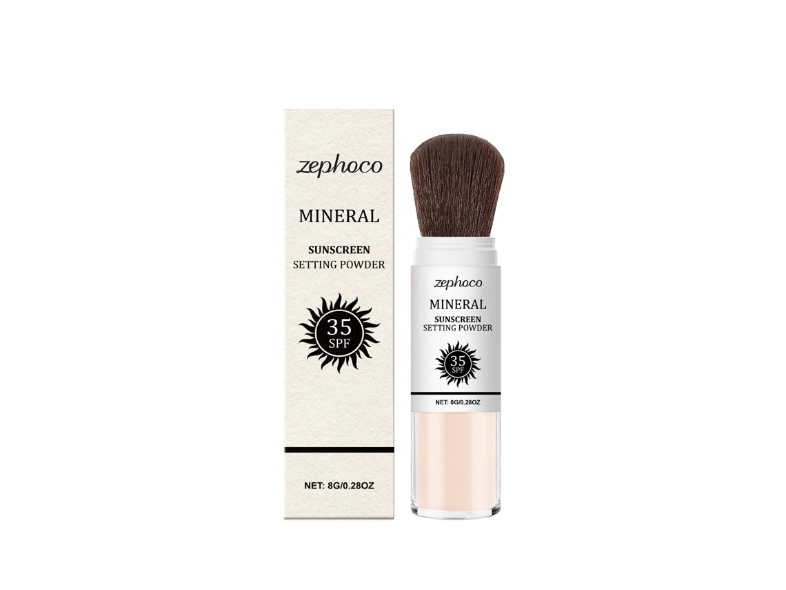 Polvos fijadores con tinte natural y protector solar SPF 50