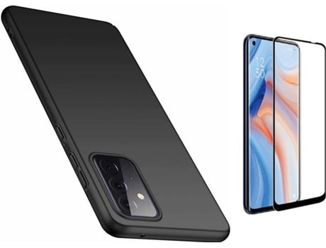 Carcasa y Protector de Pantalla Oppo Reno 6 5G Negro