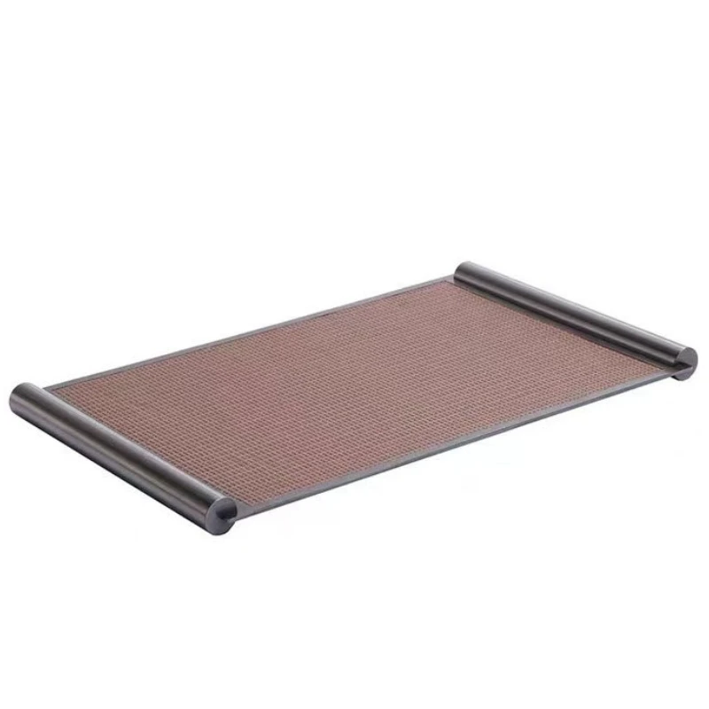 Bandeja de Metal de Lujo (roja, 32,5 x 16,5 x 2,5 cm) con Diseño Decorativo.