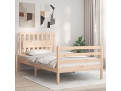 Estructura De Cama Con Cabecero Madera Maciza 100x200 Cm