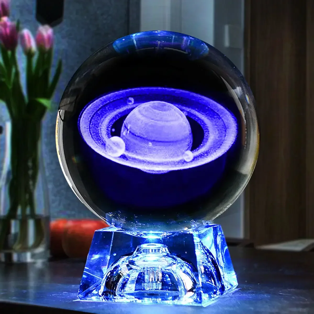 Bola De Cristal Led, Bola De Cristal 3d, Decoración Para El Hogar, Adorno Para El Día De San Valentín.