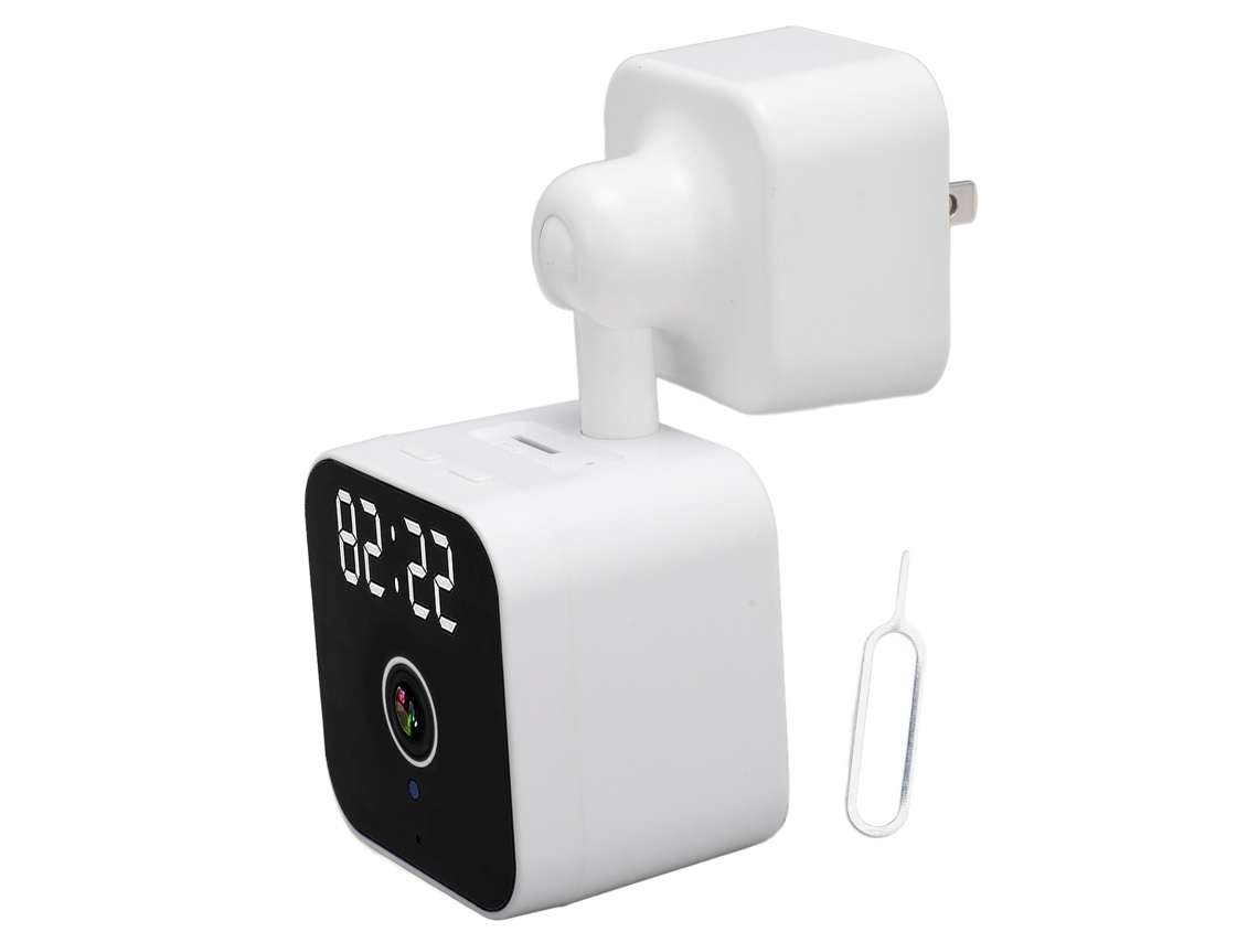 Cámara De Seguridad Interior Con Reloj 2.4g Wifi Hd 3mp Bebé Mascota Detección De Movimiento Visión Nocturna