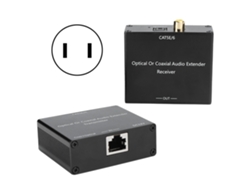 Extensor De Áudio Digital Conversor Coaxial E Fibra Óptica Para Cabo Cat5e/6 Decodificador De Áudio Plug Us