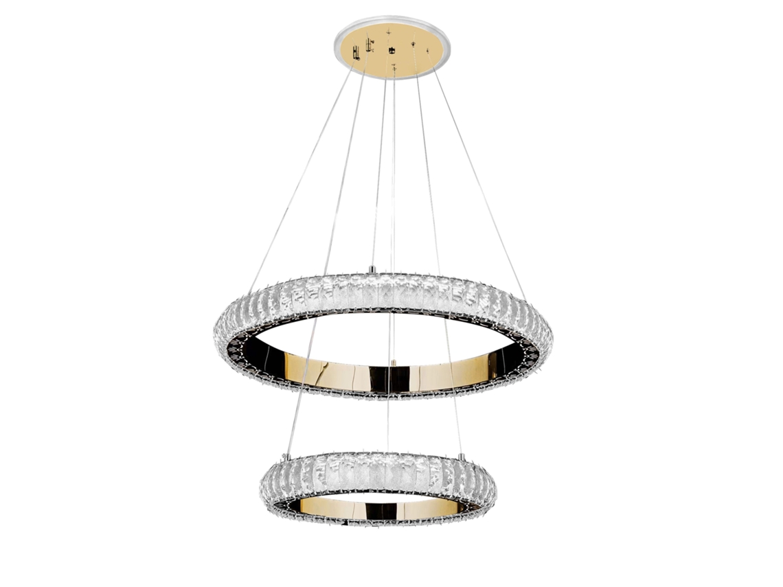 Lámpara de techo colgante Toolight Led G043 2cp dorada