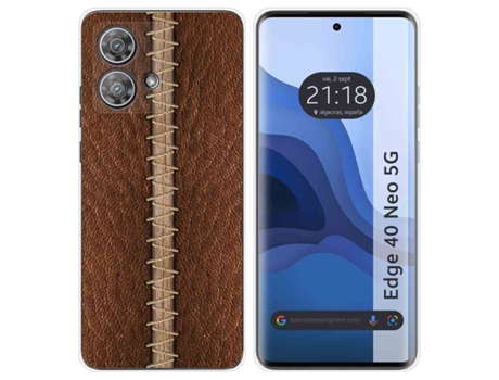 Funda Diseño Cuero para Motorola Edge 40 Neo 5G TUMUNDOSMARTPHONE Multicolor
