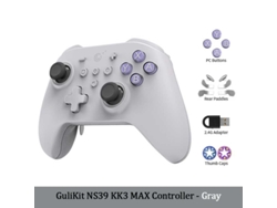 Mando inalámbrico Kk3 Max con joystick Hall, compatible con PC, Nintendo Switch OLED y Android/iOS, color gris. Aeuzwr