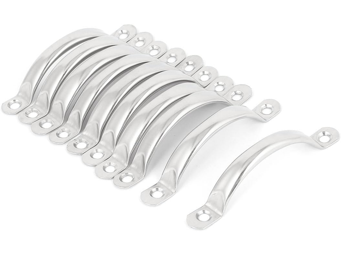 Tiradores Orificios 10 Acero Inoxidable Forma Arco Cajones Armarios, Separación 79 Mm