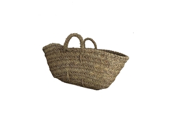 Capazo De Esparto Con Asas Decorativo | Capazo Fibra Natural Sostenible | Cesto Para Leña | Cesta Esparto 47 X 47 X 32 Cm