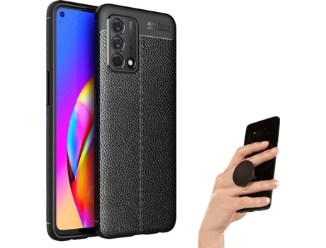 Carcasa Y Soporte Oppo A 54 5G Rugged Leather Popsocket