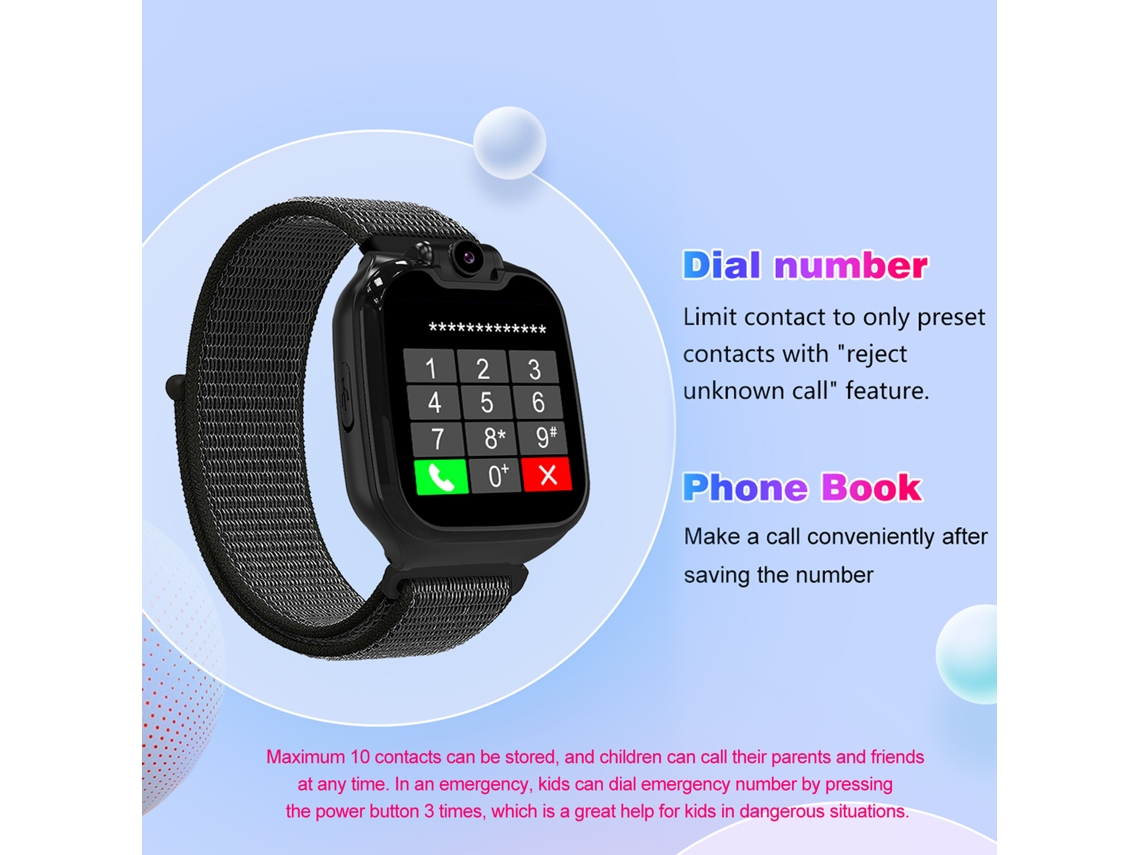 Reloj Inteligente Para Niños 2g Con Cámara, Juegos De Rompecabezas Y Reproductor De Música Para Niños Y Niñas