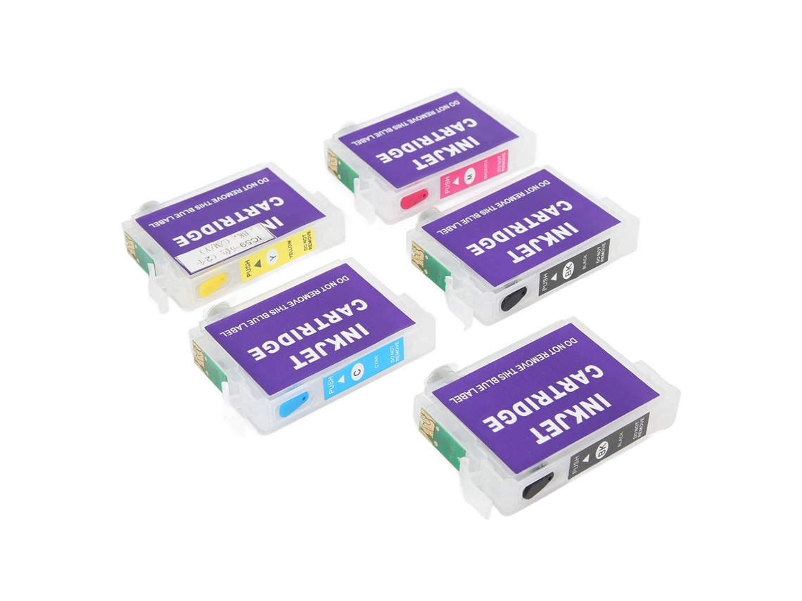 Paquete Combinado De 5 Cartuchos De Tinta Pp De 4 Colores, A Prueba De Fugas, De Gran Capacidad Y Salida Fluida Para Impresoras.