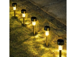 2026-linjou 5 Luces Solares Para Jardín Exterior Led Impermeables Ip44 Para Camino Patio