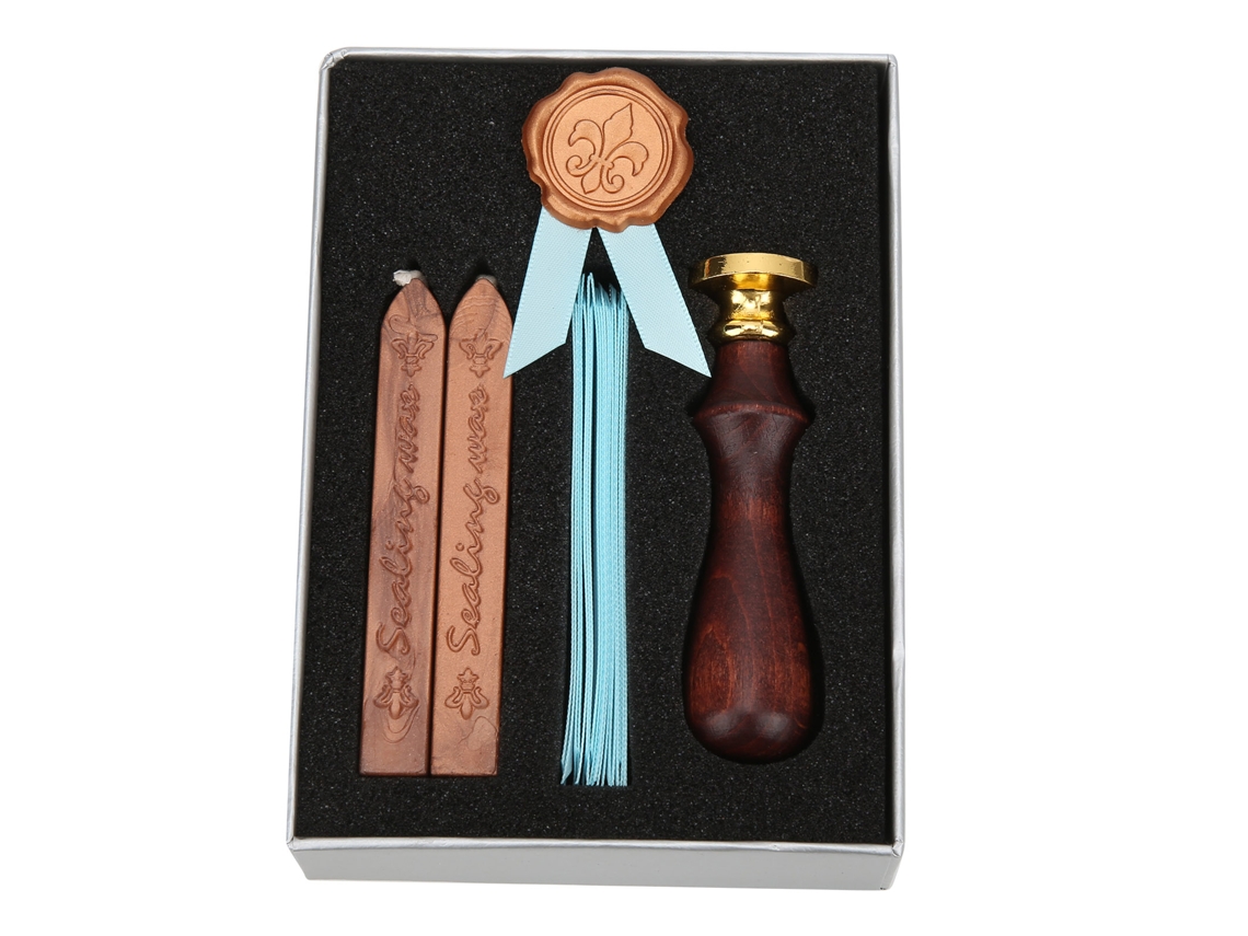 Kit De Sellos De Cera Vintage Con Caja Exquisita Para Sellar Cartas E Invitaciones - Iris