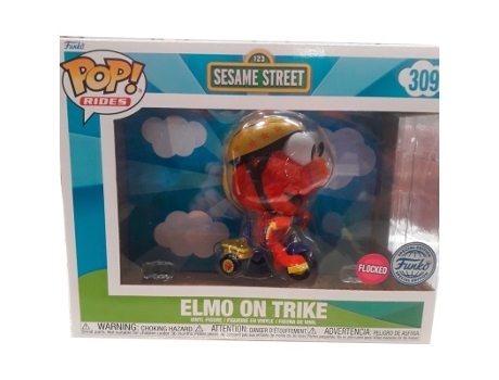 Funko Pop Ride Television: Barrio Sésamo Elmo en triciclo Flocked ¡Exclusivo 309 Funko Pop!