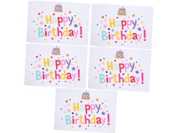 Pancarta De Fondo De 5 Piezas Para Decoración De Cumpleaños Con Pastel